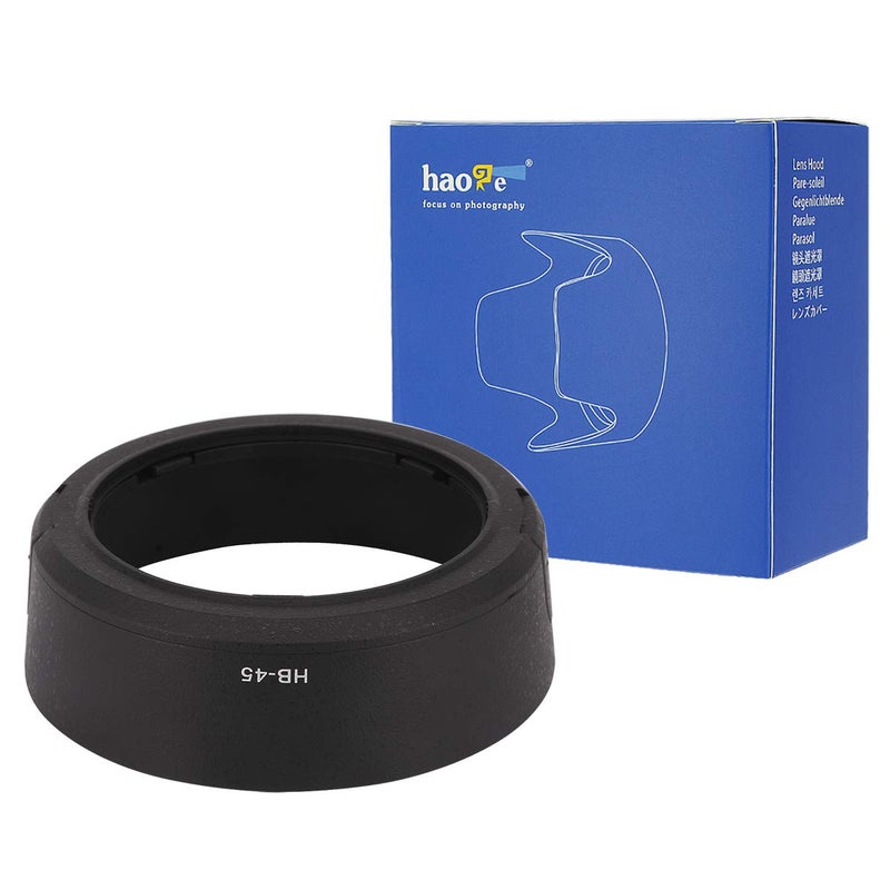 Haoge Bayonet Lens Hood for Nikon Nikkor AF-S 18-55mm f3.5-5.6G DX ED, II and Nikon Nikkor AF-S 18-55mm f/3.5-5.6G DX VR Lens Replaces Nikon HB-45 - Image 2